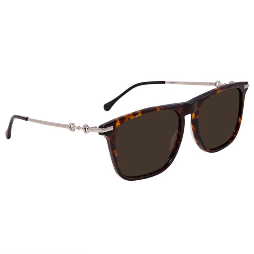 GUCCI GG0915S-002 Women's Designer Sunglasses Tortoise Havana Silver/Brown 55 mm